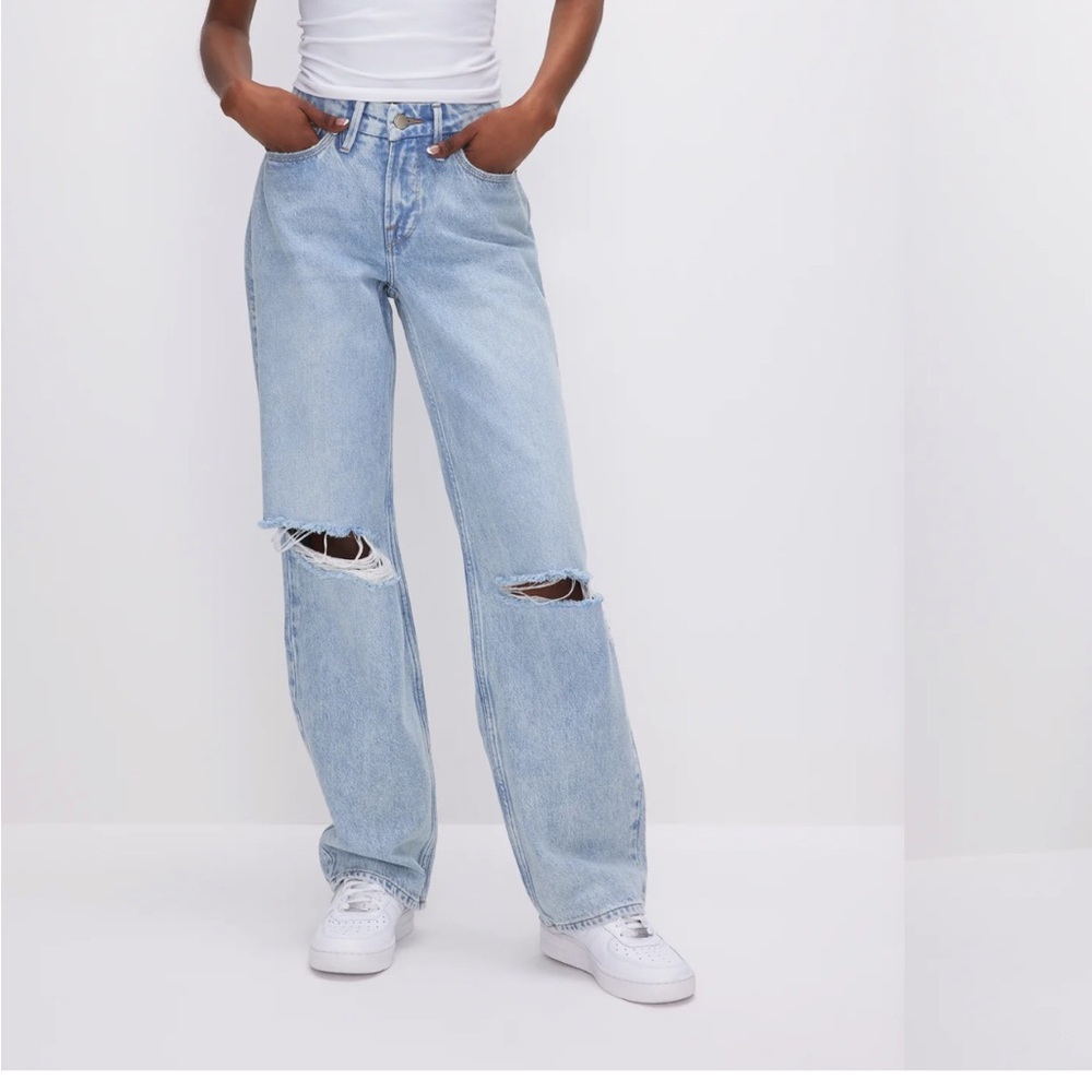 Good American 90s Wide Leg Light Wash jeans Women’s 14/32